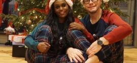 Couple-in-Matching-Christmas-Pyjamas