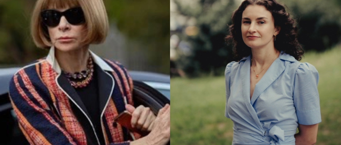 Anna Wintour and Chloe Malle, highlighting the leadership transition at Vogue US.