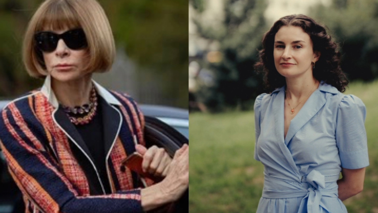 Anna Wintour and Chloe Malle, highlighting the leadership transition at Vogue US.