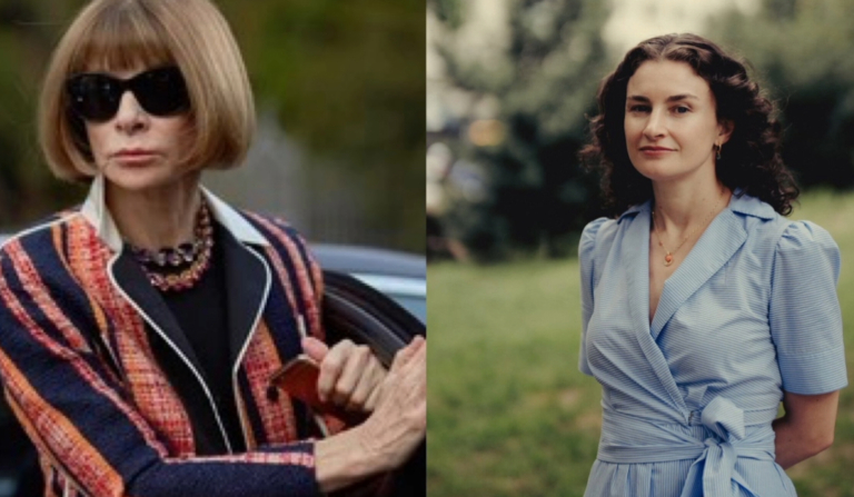 Anna Wintour and Chloe Malle, highlighting the leadership transition at Vogue US.